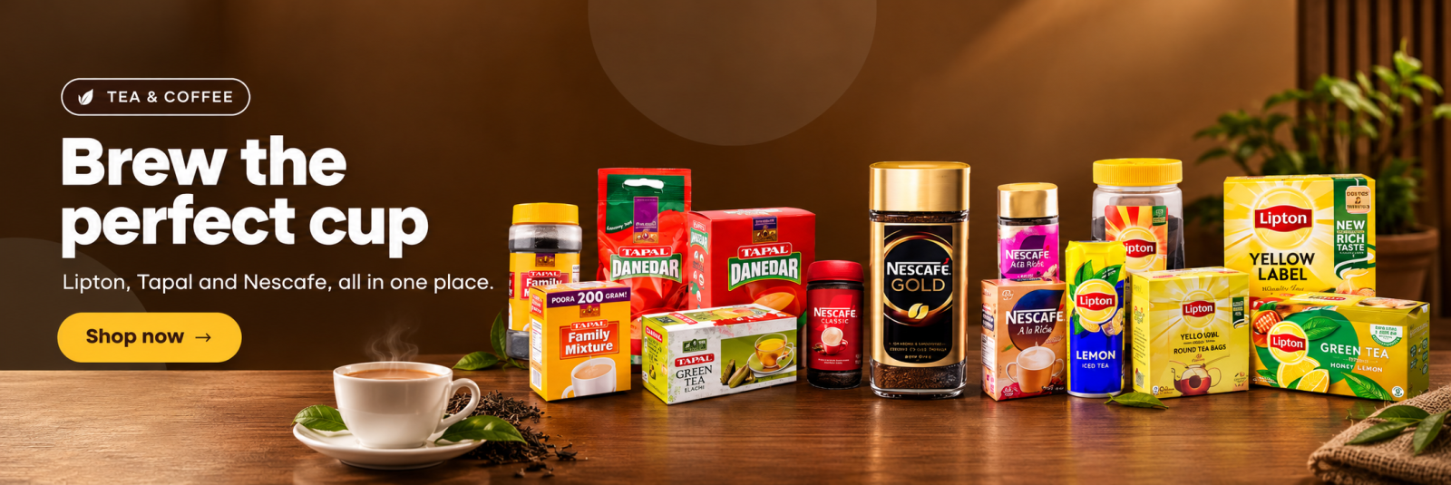Tea and Coffee: Lipton, Tapal and Nescafe