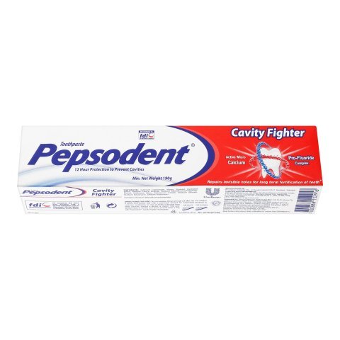 Pepsodent Cavity Fighter Toothpaste, 12Hrs Protection To Prevent Cavities, Repairs Invisible Holes For Long Term Fortification Of Teeth, 190g