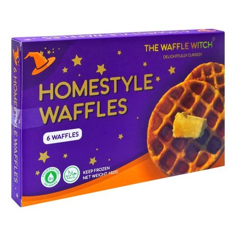 The Waffle Witch Homestyle Waffles, Keep Frozen, 182g, 6-Pieces