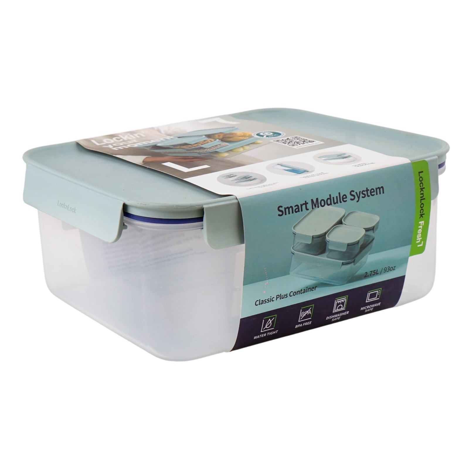Lock & Lock Classic Plus Container, BPA Free, 2.75 Liters, LLHPL416MIT