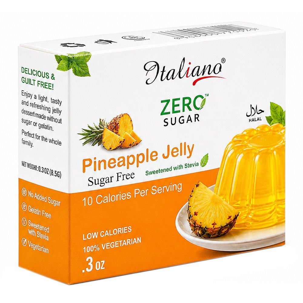 Italiano Pineapple Jelly, Zero Sugar, Gelatin Free, 8.5g