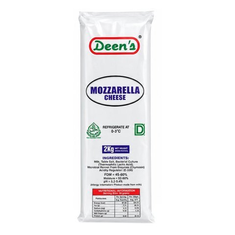 Deen's Mozzarella Cheese Block, 2KG
