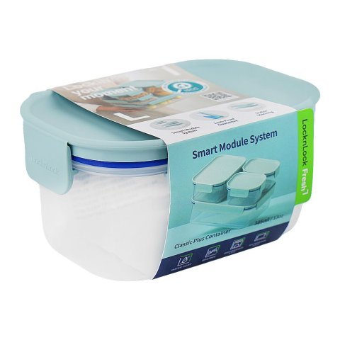 Lock & Lock Classic Plus Rectangular Container, BPA Free, 385ml, LLHPL402MIT
