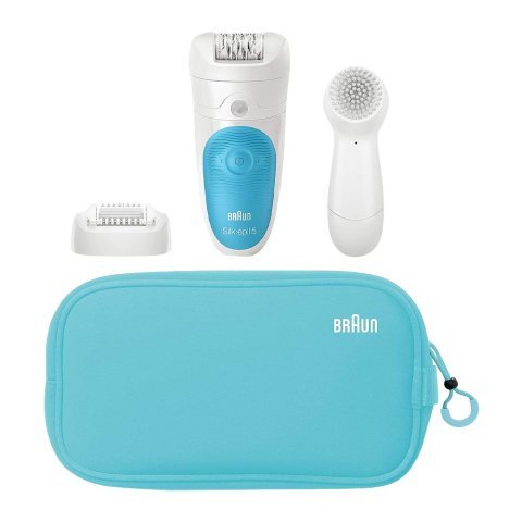 Braun Silk-epil 5 Legs, Body & Face Epilator, White/Blue, 5545