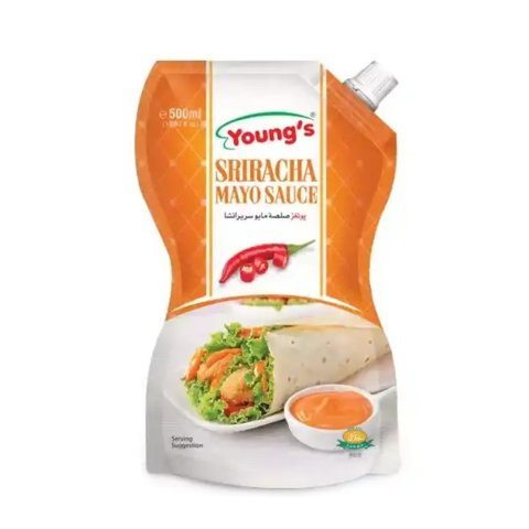 Young's Sriracha Mayo Sauce, 500ml Pouch