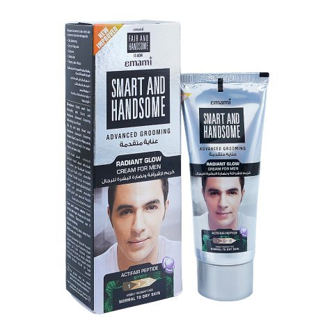 Emami Smart & Handsome Advanced Grooming Radiant Glow Cream For Men, Niacinamide, For Normal To Dry Skin, 50g