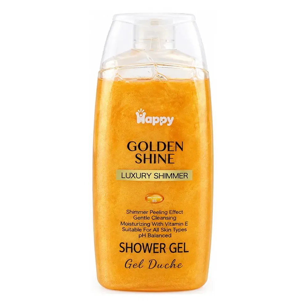 Happy Golden Shine Luxury Shimmer Shower Gel, Vitamin E, For All Types Of Skin, 400ml