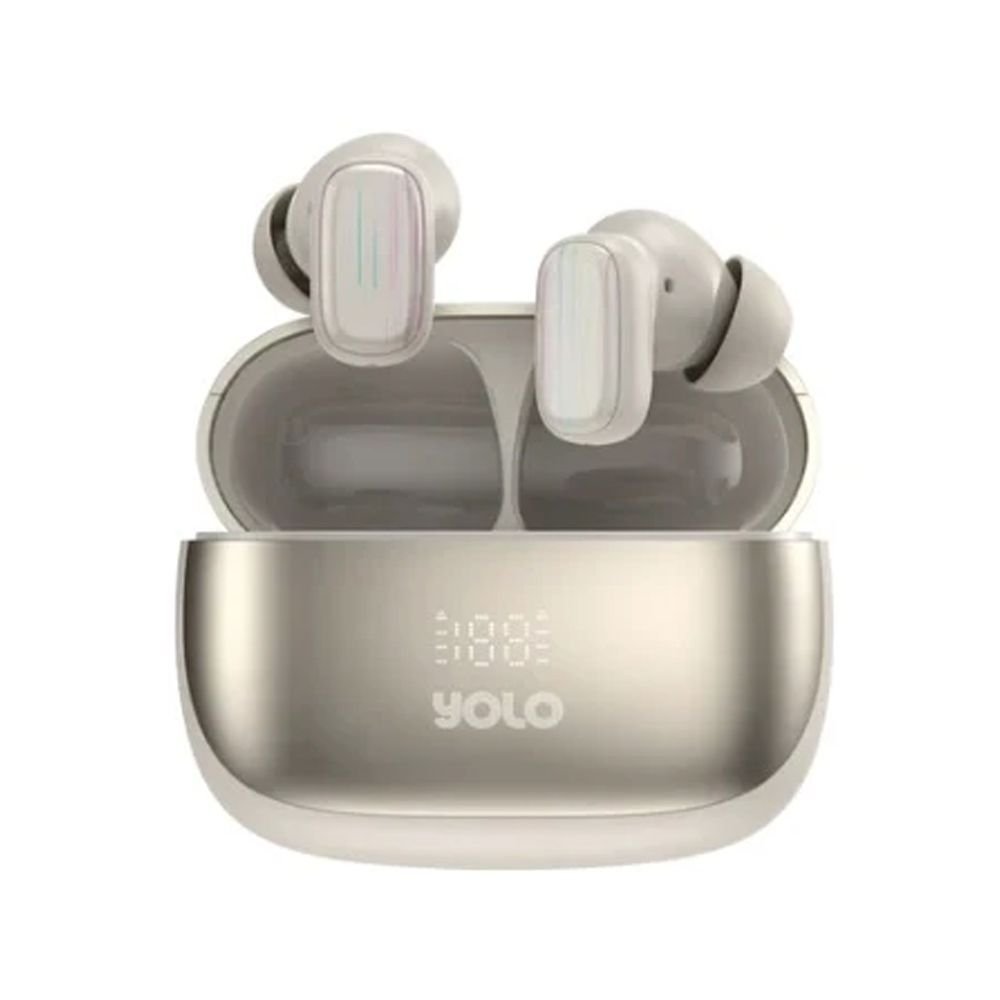 YOLO Yopod Vibe True Wireless Earbuds, 30 Hours Play Time, Beige