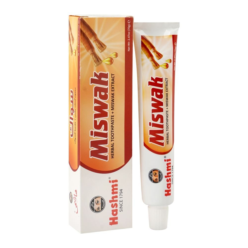Hashmi Miswak Herbal Toothpaste + Miswak Extract, 70g