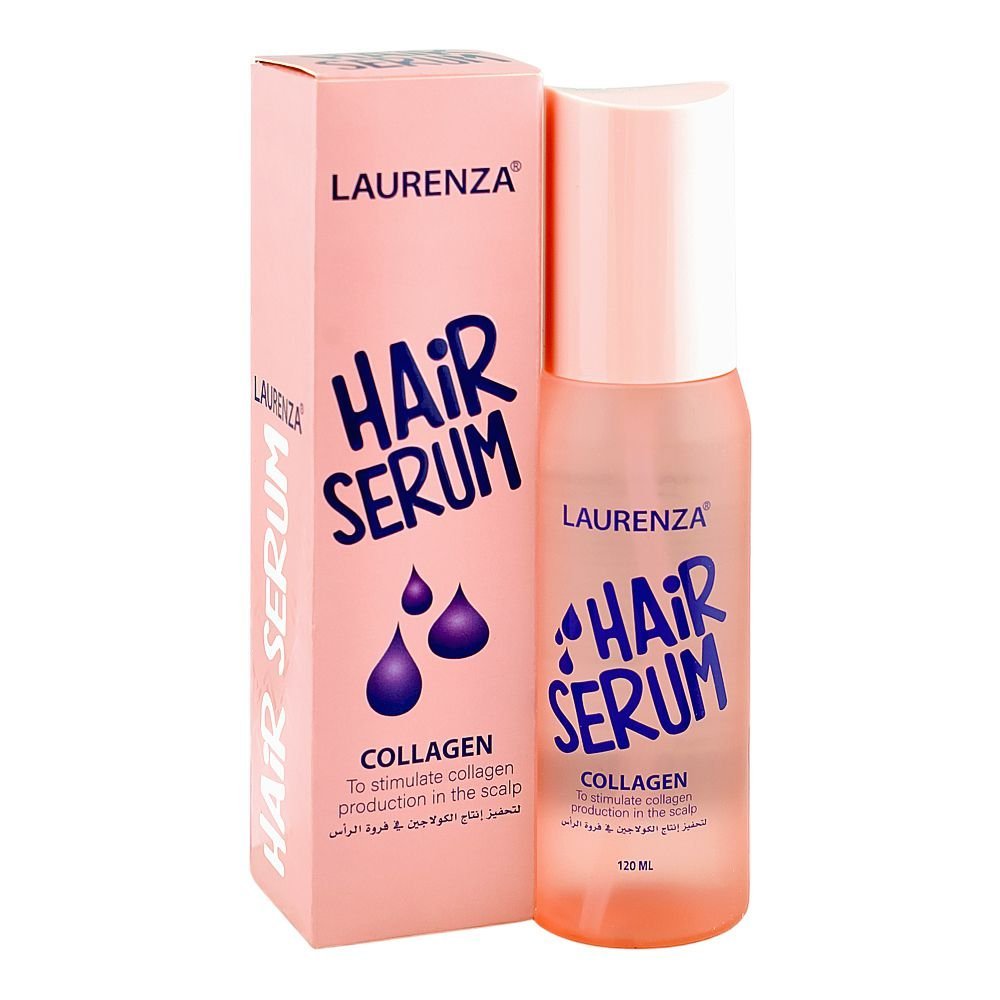 Laurenza Collagen Hair Serum, Mineral Oil, Ternifolia Seed Oil & Jojoba Seed Oil, For Scalp, 120ml
