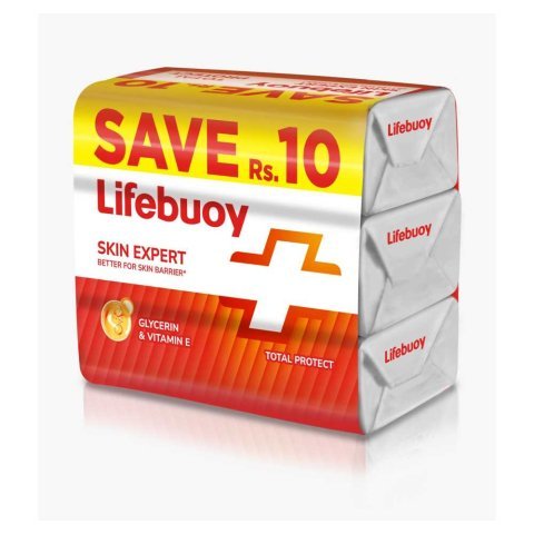 Lifebuoy Soap Total Red Value Pack, 3 X 123g