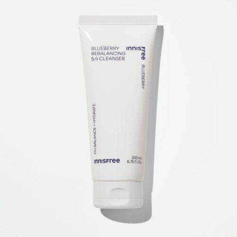 Innisfree Blueberry Rebalancing 5.5 Cleanser, Glycerin & Citric Acid, For Sensitive Skin, 100g