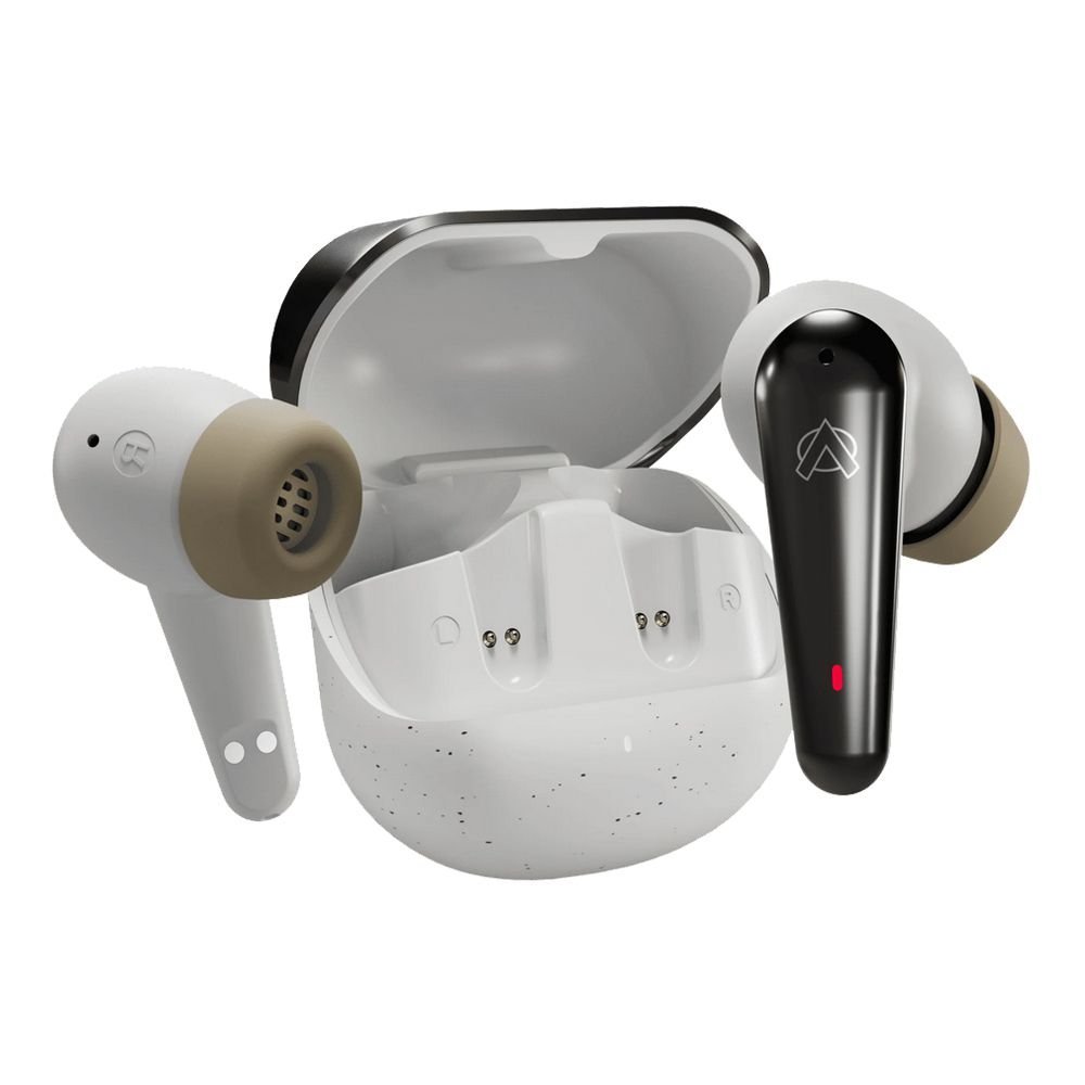 Audionic True Wireless Quad Mic Earbuds With ENC, IPX4 Water Resistant, 500mAh Case Battery, Champagne White, Airbud-595