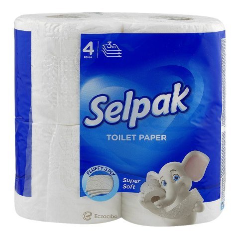 Selpak Super Soft Toilet Paper, 3 Ply, 4-Pack
