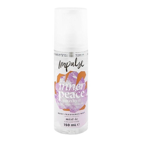 Impulse Inner Peace Amethyst Black Currant & Sandalwood Body Fragrance Mist, For Men & Women, 150ml
