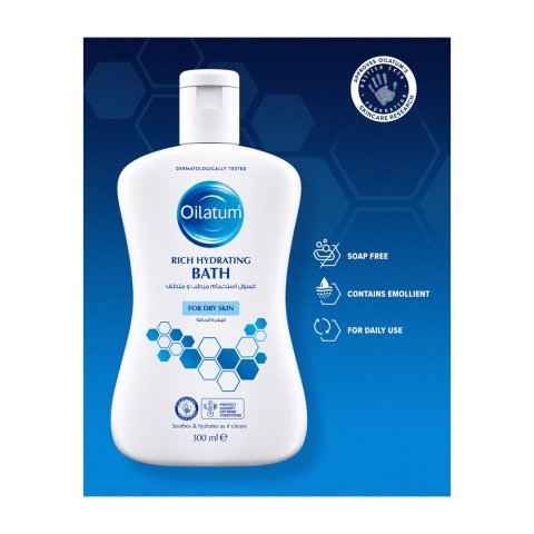 Oilatum Rich Hydrating Bath, For Dry & Sensitive Skin, 300ml