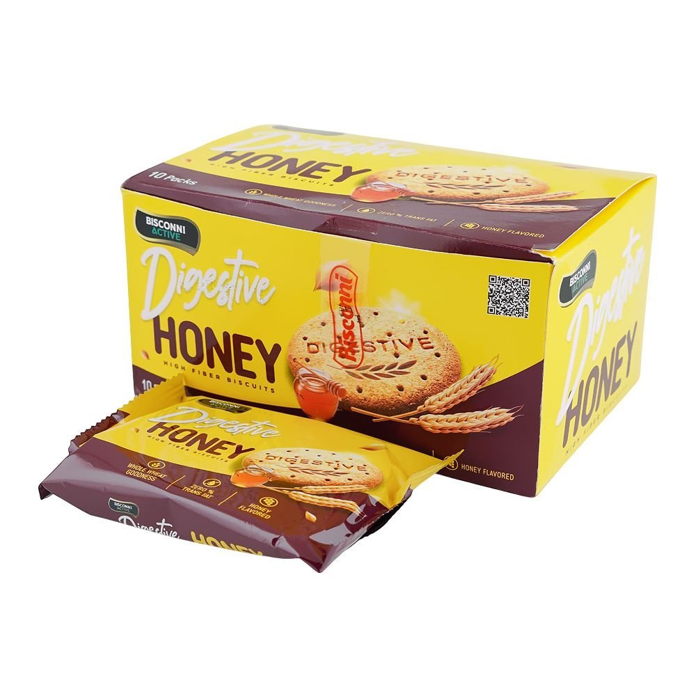 Bisconni Digestive Honey High Fiber Biscuits, 30g, 1-Pack