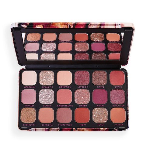 Makeup Revolution Eyeshadow Palette, Forever Flawless Allure, 18-Pack