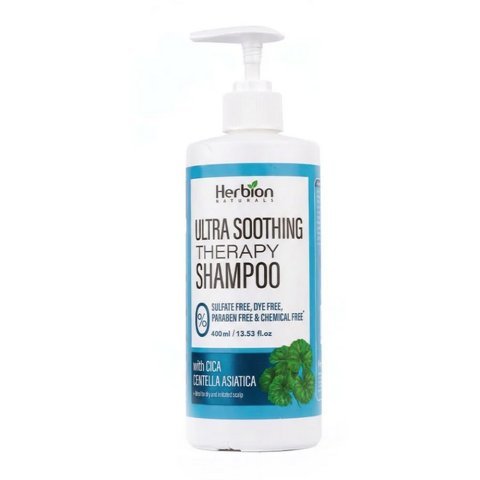 Herbion Naturals Ultra Shine Therapy Olive Oil & Jojoba Oil Shampoo, Sulfate, & Paraben Free, For Dull & Dry Hair, 400ml