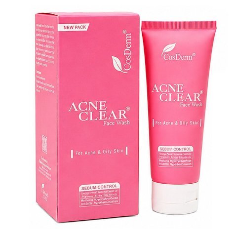 CosDerm Acne Clear Face Wash, Vitamin B3, For Acne & Oily Skin, 75ml