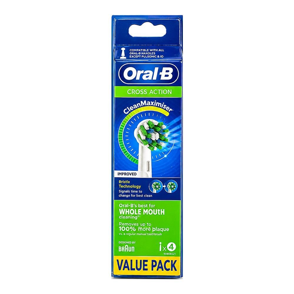 Oral-B Cross Action Replacement Brush Heads, 4-Pack