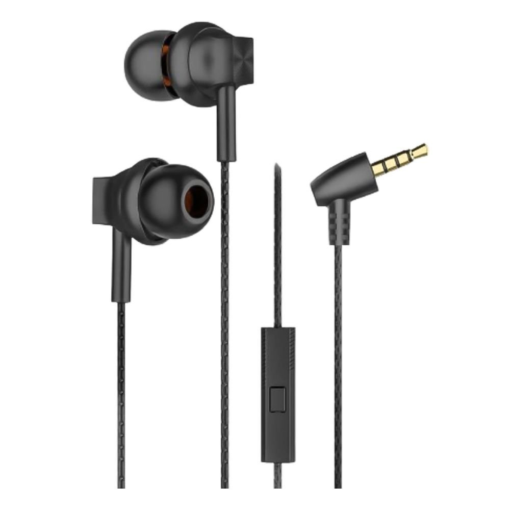 Yolo Aux Wired Earphone, Handsfree, Black, Y-25
