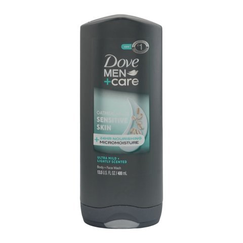 Dove Men+ Care Oatmeal + Aloe Sensitive Skin Micro Moisture Body & Face Wash, For Sensitive Skin, 400ml