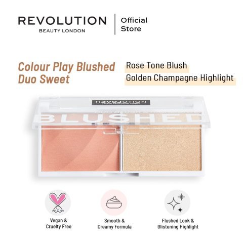 Makeup Revolution Blushed Duo Sweet 2-in-1 Blush Palette