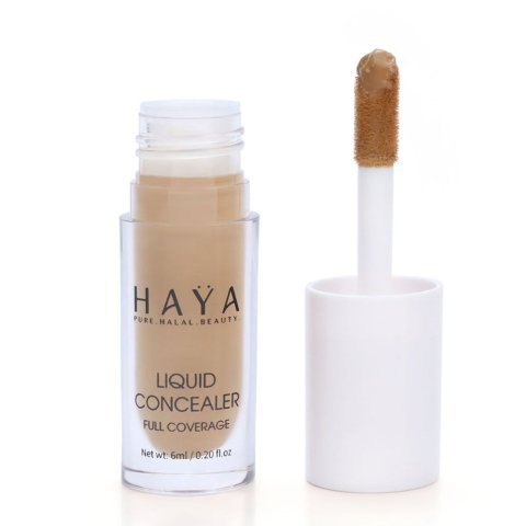 Haya Pure Halal Beauty Full Coverage Liquid Concealer, 04 Honey, 6ml