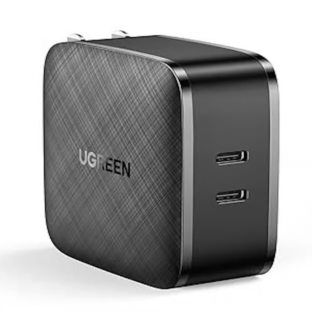 UGreen Fast Charger, 66W, 2 X USB-C Ports, Black, 70866
