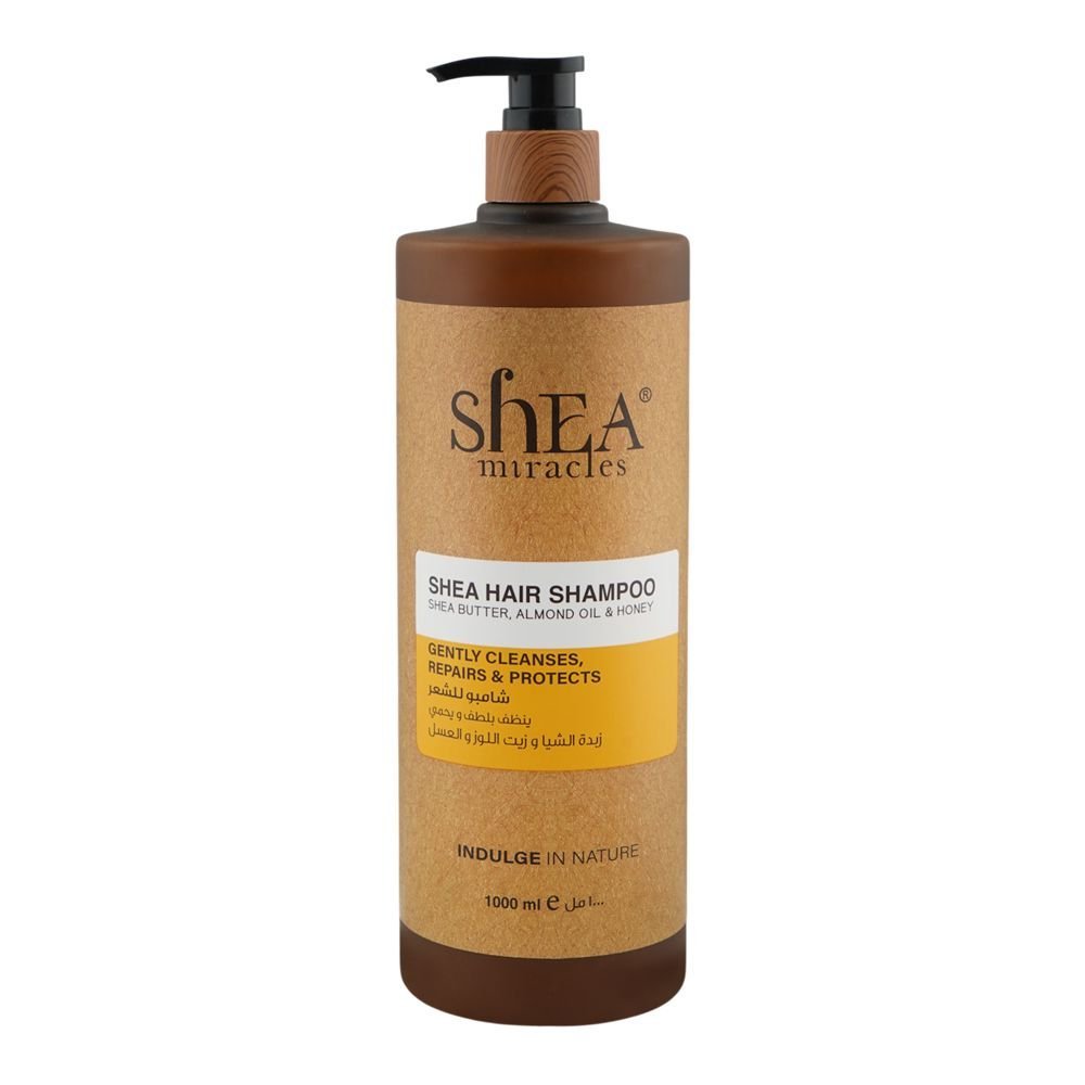 Shea Miracles She Butter, Almond Oil & Honey Shea Hair Shampoo, For Damaged & Dry Hair, 1000ml
