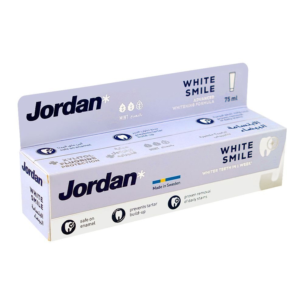 Jordan White Smile Toothpaste, Vegan, 75ml