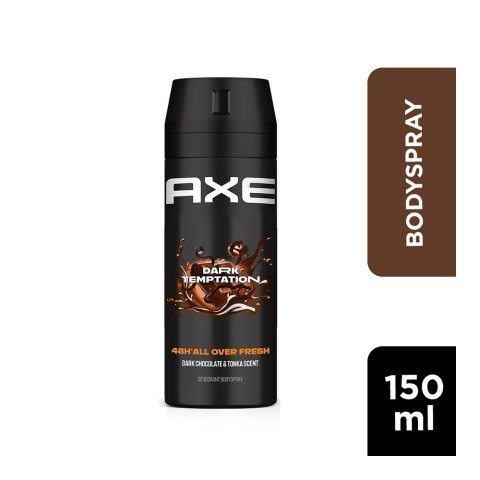 Axe Dark Temptation Dark Chocolate & Tonka Scent 48H All Over Fresh Deodorant Body Spray, For Men, 150ml