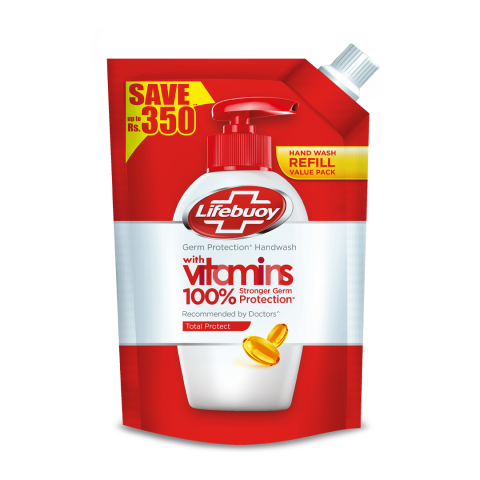Lifebuoy Total Protect With Vitamin Hand Wash 900ml Pouch Refill Save Up To Rs.350/-