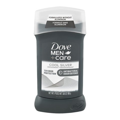 Dove Men+ Care Cool Silver 72H Deodorant Stick, Aluminum Free, 85g