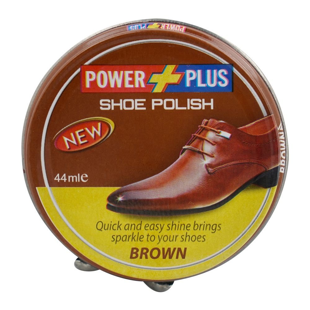 Power Plus Shoe Polish, Brown, 44ml
