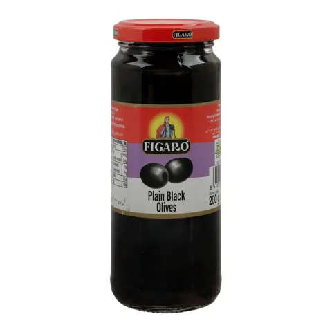 Figaro Plain Black Olives, 340g