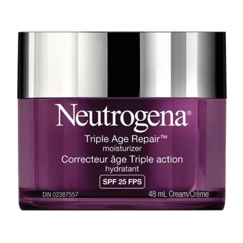 Neutrogena Triple Age Repair Night Moisturizer, Shea Butter, For Radiant Skin, 48ml