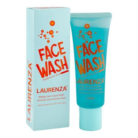 Laurenza Hyaluronic Acid Face Wash, Citric Acid, Glycerin, For Smooth & Moisturized Skin, 100ml