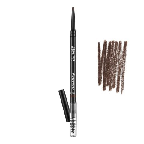 Flormar Ultra Thin Brow Pencil, Eyebrow Pencil, Long lasting, Waterproof, Brown, 0.14g, 03