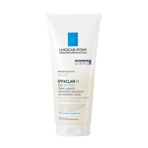 La Roche Posay Effaclar H Iso-Biome Moisturising Cleansing Cream, Niacinamide, Glycerin, For Sensitive & Blemish-Prone Skin, 200ml