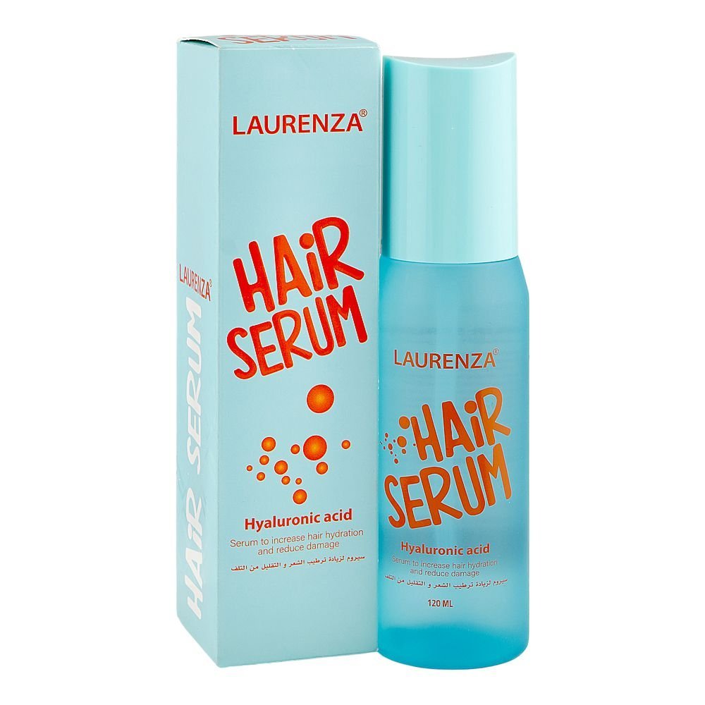 Laurenza Hyaluronic Acid Hair Serum, Mineral Oil, Jojoba Oil, For Damaged Hair, 120ml