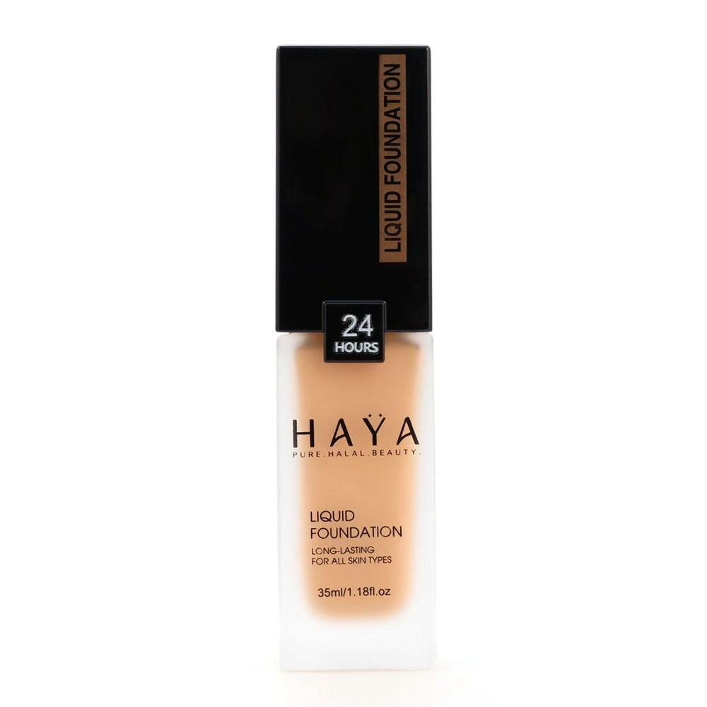 Haya Pure Halal Beauty Long Lasting Liquid Foundation, 05 Caramel, 35ml