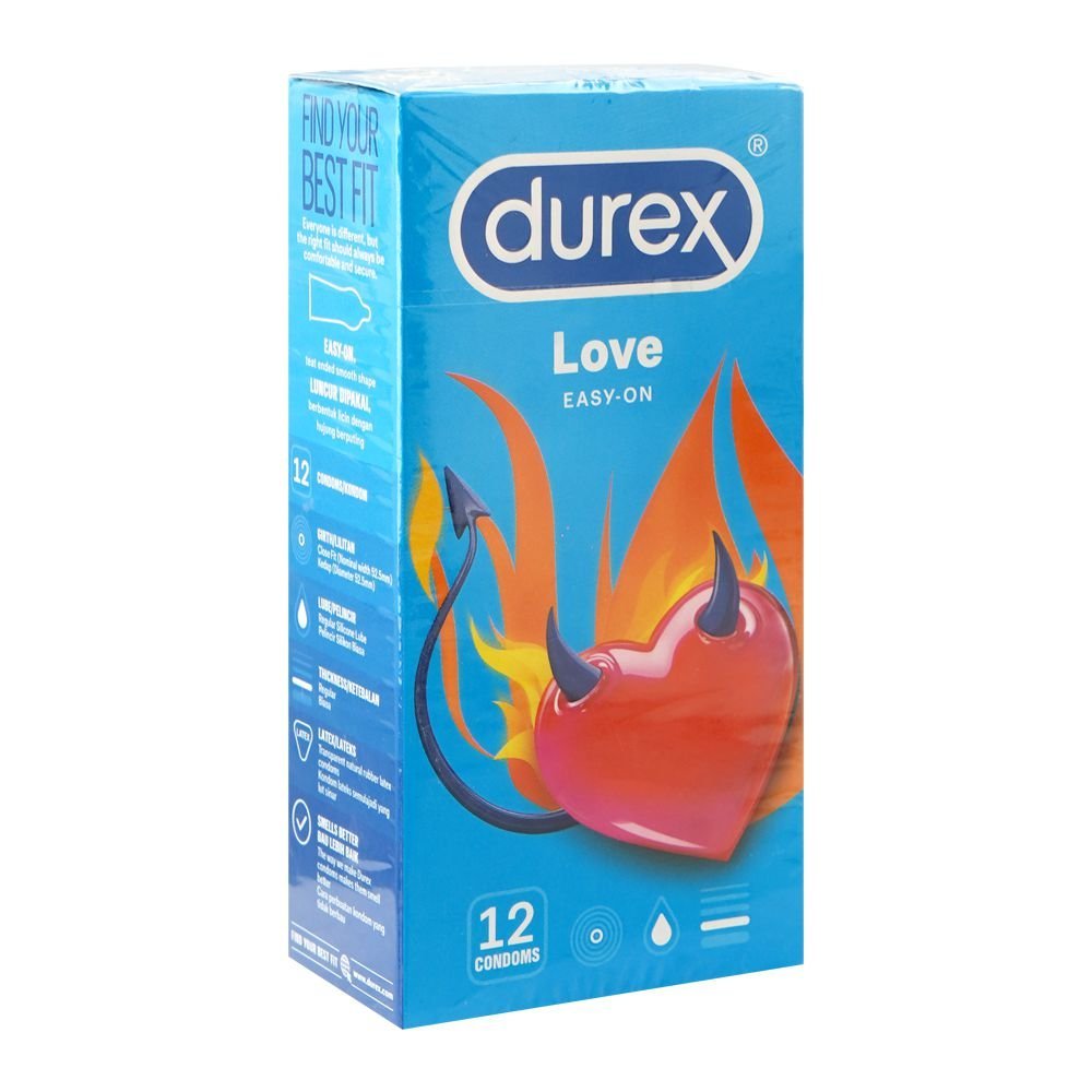 Durex Love Easy-On Condoms, 12-Pack