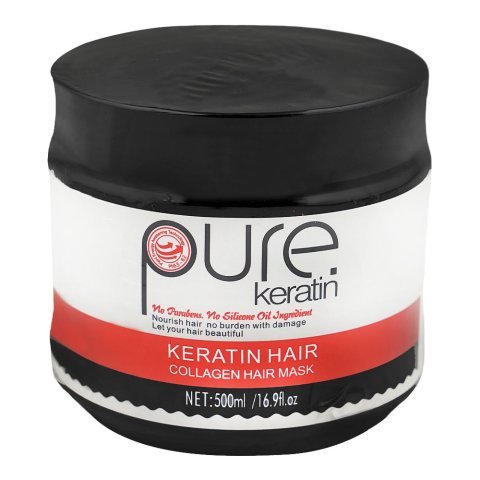 Asiana Pure Keratin Hair Collagen Hair Mask, Paraben & Silicone Free, For Damaged Hair, 500ml