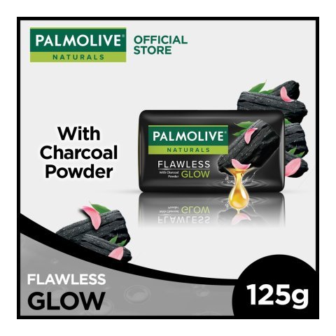 Palmolive Naturals Flawless Glow Soap, With Charcoal Powder, 145g