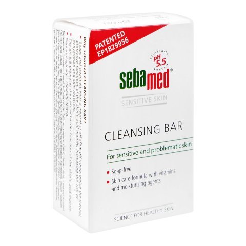 Seba Med Cleansing Bar, Citric Acid, Lactic Acid, For Sensitive Skin, 100g