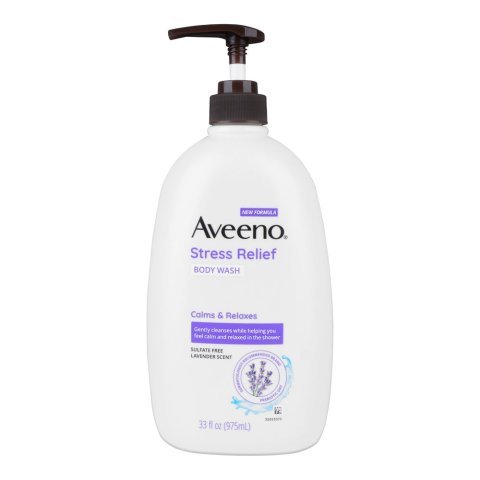 Aveeno Stress Relief Calms & Relaxes Body Wash, Oat & Lavender, 975ml
