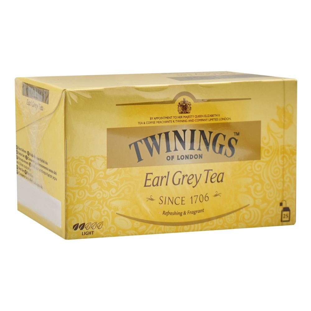 Twinings Earl Grey Tea Bags, Light, 25-Pack