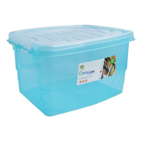 Appollo Clear Lock Storage Box, BPA Free, Large, 7 Liters, Turquish
